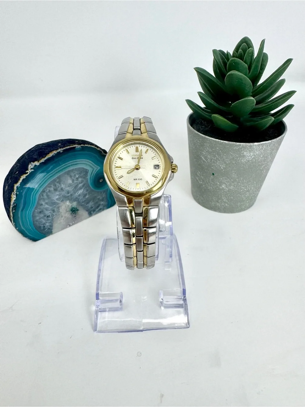 Vintage Citizen Eco-Drive WR100 Two-Tone Women's Watch
